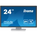 iiyama ProLite T2452MSC-W1 - Monitor LED - 24" (23.8" visível) - ecrã de toque - 1920 x 1080 Full HD (1080p) - IPS - 400 cd/m² 