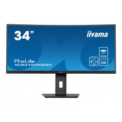 iiyama ProLite XCB3494WQSN-B5 - Monitor LED - curvo - 34" - 3440 x 1440 UWQHD @ 120 Hz - VA - 300 cd/m² - 3000:1 - 0.4 ms - HDM