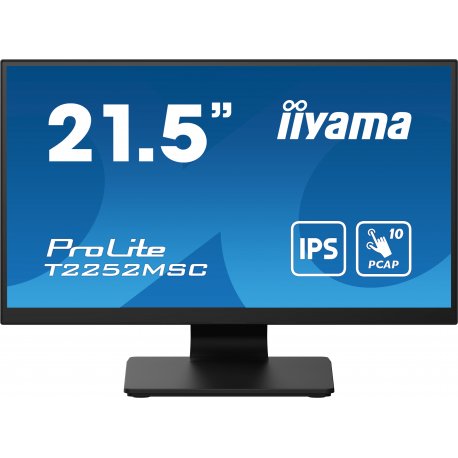 iiyama ProLite T2252MSC-B2 - Monitor LED - 22" (21.5" visível) - ecrã de toque - 1920 x 1080 Full HD (1080p) @ 60 Hz - IPS - 25