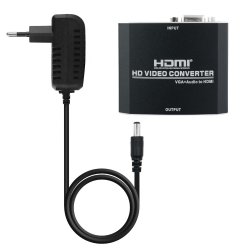 Adaptador HDMI Macho / SVGA Fêmea 15cm NAN10.16.2101-BK