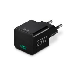 Carregador USB-C PD/QC 25W Rápido Mini-charger Preto HAM201651