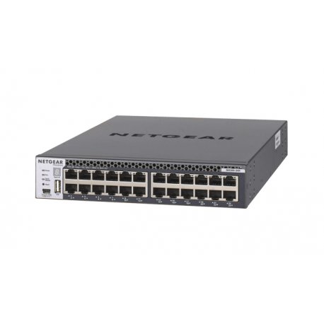 NETGEAR M4300-24X - Interruptor - L3 - Administrado - 24 x 10 Gigabit Ethernet + 4 x 10 Gigabit SFP+ partilhado - fluxo de ar f