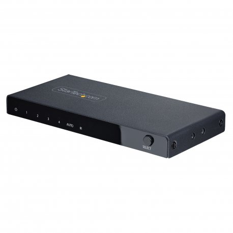 StarTech.com 4-Port 8K HDMI Switch, HDMI 2.1 Switcher 4K 120Hz HDR10+, 8K 60Hz UHD, HDMI Switch 4 In 1 Out, Auto/Manual Source 