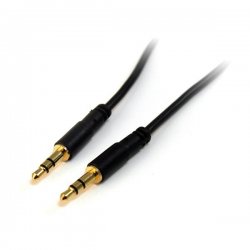 StarTech.com 6 ft Slim 3.5mm Stereo Audio Cable - M/M - 3.5mm Male to Male Audio Cable for your Smartphone, Tablet or MP3 Playe