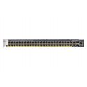 NETGEAR M4300-52G-PoE+ - Interruptor - L3 - Administrado - 2 x 10/100/1000/10000 + 2 x 10 Gigabit SFP+ + 48 x 10/100/1000 (PoE+