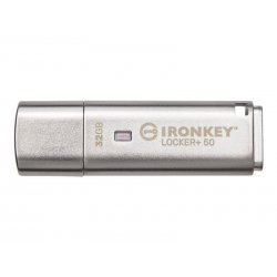 Kingston IronKey Locker+ 50 - Drive flash USB - encriptado - 32 GB - USB 3.2 Gen 1 IKLP50/32GB