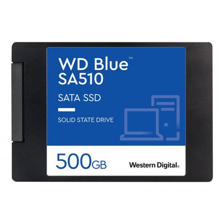 WD Blue SA510 WDS500G3B0A - SSD - 500 GB - interna - 2.5" - SATA 6Gb/s - azul WDS500G3B0A-00AXR0