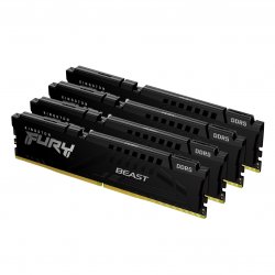 Kingston FURY Beast - DDR5 - kit - 128 GB: 4 x 32 GB - DIMM 288-pin - 5200 MHz / PC5-41600 - CL40 - 1.25 V - unbuffered - on-di