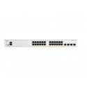 Cisco Catalyst 1200-24P-4X - Interruptor - L3 - inteligente - 24 x 10/100/1000 (PoE+) + 4 x 10Gb Ethernet SFP+ - montável em tr