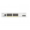 Cisco Catalyst 1300-16FP-2G - Interruptor - L3 - Administrado - 16 x 10/100/1000 (PoE+) + 2 x Gigabit Ethernet SFP - montável e