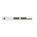 Cisco Catalyst 1300-24P-4G - Interruptor - L3 - Administrado - 24 x 10/100/1000 (PoE+) + 4 x 10 Gigabit SFP+ - montável em tril