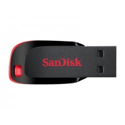 SanDisk Cruzer Blade - Drive flash USB - 128 GB - USB - preto, vermelho SDCZ50-128G-B35