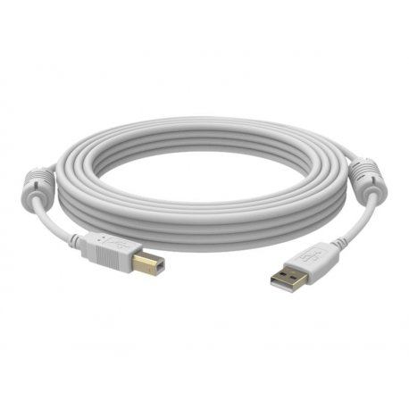 VISION Professional installation-grade USB 2.0 cable - LIFETIME WARRANTY - gold plated connectors - ferrite core at USB-A end -