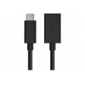 Belkin 3.0 USB-C to USB-A Adapter - Adaptador USB - 24 pin USB-C (M) reversível para USB Tipo A (F) - USB 3.0 - 3 A - preto F2C