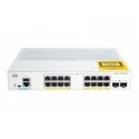 Cisco Catalyst 1000-16P-2G-L - Interruptor - Administrado - 16 x 10/100/1000 (PoE+) + 2 x Gigabit SFP (ligação ascendente) - mo