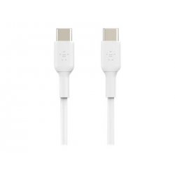 Belkin BoostCharge - Cabo USB - 24 pin USB-C (M) para 24 pin USB-C (M) - 1 m - branco CAB003BT1MWH