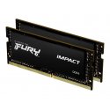 Kingston FURY Impact - DDR4 - kit - 64 GB: 2 x 32 GB - SO DIMM 260-pinos - 3200 MHz / PC4-25600 - CL20 - 1.2 V - unbuffered - s