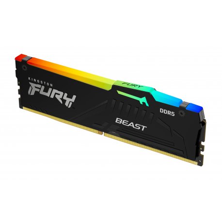 Kingston FURY Beast RGB - DDR5 - módulo - 32 GB - DIMM 288-pin - 6000 MHz / PC5-48000 - CL40 - 1.35 V - unbuffered - on-die ECC