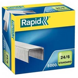 Agrafos 24/6 Rapid (2/20 Folhas) Cx5000un 1551052