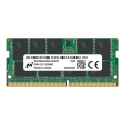 Micron - DDR4 - módulo - 16 GB - SO DIMM 260-pinos - 3200 MHz / PC4-25600 - CL22 - 1.2 V - unbuffered - ECC MTA9ASF2G72HZ-3G2R