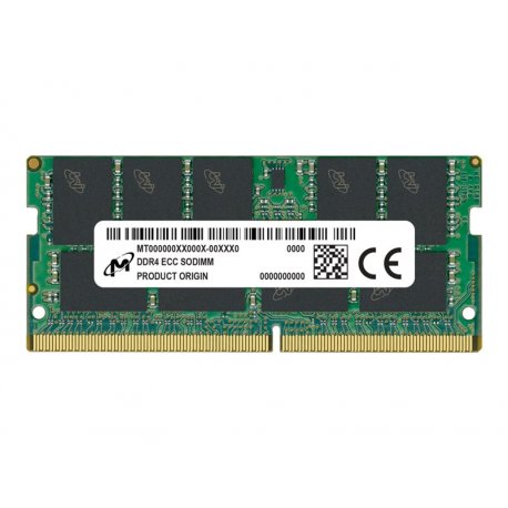 Micron - DDR4 - módulo - 16 GB - SO DIMM 260-pinos - 3200 MHz / PC4-25600 - CL22 - 1.2 V - unbuffered - ECC MTA9ASF2G72HZ-3G2R