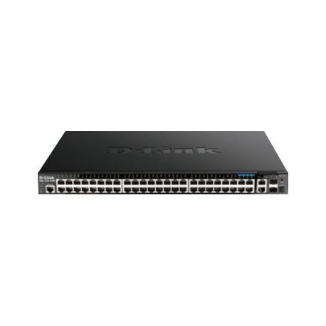 D-Link DGS 1520-52MP - Interruptor - L3 - inteligente - 44 x 10/100/1000 (PoE+) + 4 x 2.5GBase-T (PoE+) + 2 x 10 Gigabit Ethern