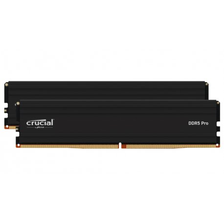 Crucial - DDR5 - kit - 48 GB: 2 x 24 GB - DIMM 288-pin - 5600 MHz / PC5-44800 - CL46 - 1.1 V - unbuffered - on-die ECC - preto 