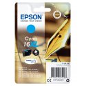 Epson 16XL - 6.5 ml - XL - azul cyan - original - blister - tinteiro - para WorkForce WF-2010, 2510, 2520, 2530, 2540, 2630, 26