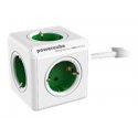 Allocacoc PowerCube extended - Unidade de distribuição de potência - AC 250 V - conectores de saída: 5 (CEE 7/4) - verde kelly 