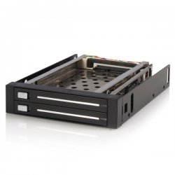 StarTech.com 2 Drive 2.5in Trayless Hot Swap SATA Mobile Rack Backplane - Dual Drive SATA Mobile Rack Enclosure for 3.5 HDD (HS