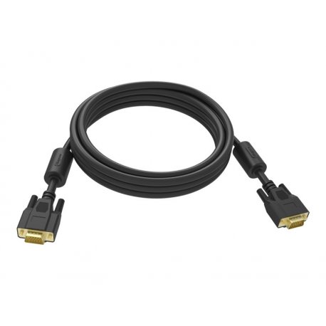 VISION Professional installation-grade VGA patch cable - LIFETIME WARRANTY - gold plated connectors - ferrite cores both ends -