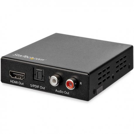 StarTech.com HDMI Audio Extractor - 4K 60Hz - HDMI Audio De-embedder - HDR - Toslink Optical Audio - Dual RCA Audio - HDMI Audi