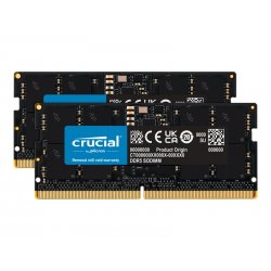 Crucial - DDR5 - kit - 32 GB: 2 x 16 GB - SO DIMM 262-pinos - 5600 MHz / PC5-44800 - CL46 - 1.1 V - sem ECC CT2K16G56C46S5