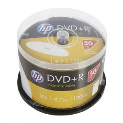 DVD+R Inkejet Printable 4.7GB 16x HP Spindle 50un HPDRE00026WIP-3