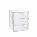 Bloco 3 Gavetas Plástico Sena 40x39x49,5cm Branco 6881123401