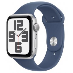 Apple Watch SE (GPS) - 2.ª geração - 44 mm - alumínio prata - relógio inteligente Com banda de desporto - fluoroelastómero - de