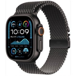 Apple Watch Ultra 2 - 49 mm - titânio preto - relógio inteligente Com círculo milanês - tamanho da banda: M - 64 GB - LTE, Wi-F