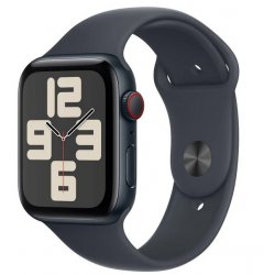 Apple Watch SE (GPS + Cellular) - 2.ª geração - 44 mm - alumínio meia-noite - relógio inteligente Com banda de desporto - fluor