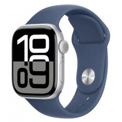 Apple Watch Series 10 (GPS + Cellular) - 42 mm - alumínio prata - relógio inteligente Com banda de desporto - fluoroelastómero 