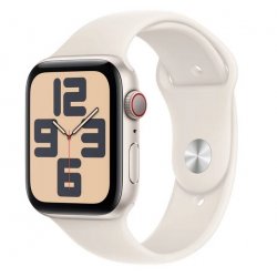 Apple Watch SE (GPS) - 2.ª geração - 44 mm - alumínio estrelado - relógio inteligente Com banda de desporto - fluoroelastómero 