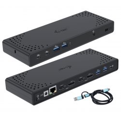 Docking Station i-tec USB 3.0 / USB-C / Thunderbolt 2x Display até 100W - s/Carregador CADUA4KDOCKPDL2