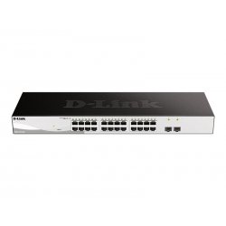 D-Link DGS 1210-26 - Interruptor - inteligente - 24 x 10/100/1000 + 2 x Gigabit SFP - desktop, montável em trilho DGS-1210-26/E