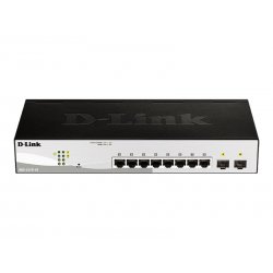 D-Link DGS 1210-10 - Interruptor - inteligente - 8 x 10/100/1000 + 2 x Gigabit SFP - desktop, montável em trilho DGS-1210-10/E