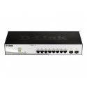 D-Link DGS 1210-10 - Interruptor - inteligente - 8 x 10/100/1000 + 2 x Gigabit SFP - desktop, montável em trilho DGS-1210-10/E