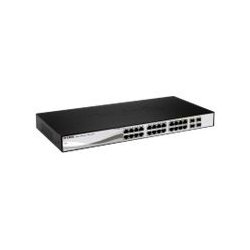 D-Link Web Smart DGS-1210-24 - Interruptor - Administrado - 24 x 10/100/1000 + 4 x SFP partilhado - desktop DGS-1210-24/E