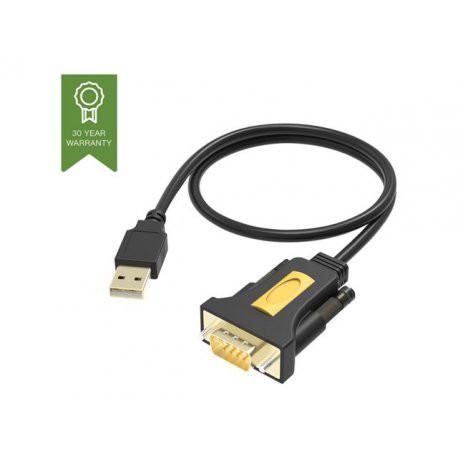 VISION Professional installation-grade USB-A to Serial RS-232 adapter - LIFETIME WARRANTY - works with mac and pc - installed a