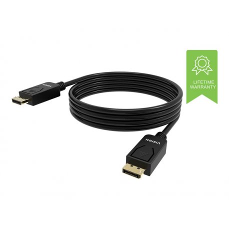 VISION Professional installation-grade DisplayPort cable - LIFETIME WARRANTY - version 1.2 4K - gold connectors - supports 1 mb