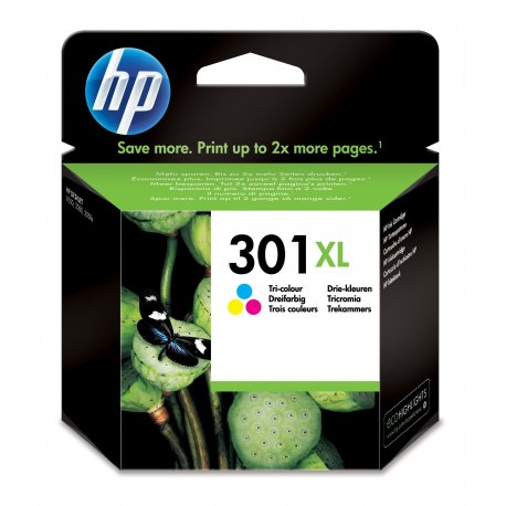 HP 301XL - 6 ml - Alto Rendimento - cor (ciano, magenta, amarelo) - original - tinteiro - para HP DeskJet 1000, 1010, 1050 AiO,