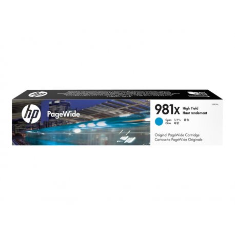 HP 981X - 116 ml - Alto Rendimento - azul cyan - original - PageWide - tinteiro - para PageWide Enterprise Color MFP 586, PageW