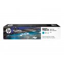 HP 981X - 116 ml - Alto Rendimento - azul cyan - original - PageWide - tinteiro - para PageWide Enterprise Color MFP 586, PageW